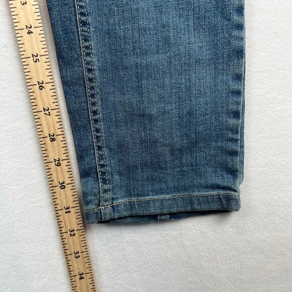 Zara Jeans Denim Collection Mens 31 Blue Biker Moto Slim Jeans‎ Medium Wash - Picture 9 of 11